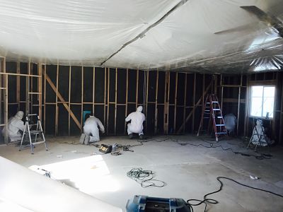 mold removal techs working on a job site